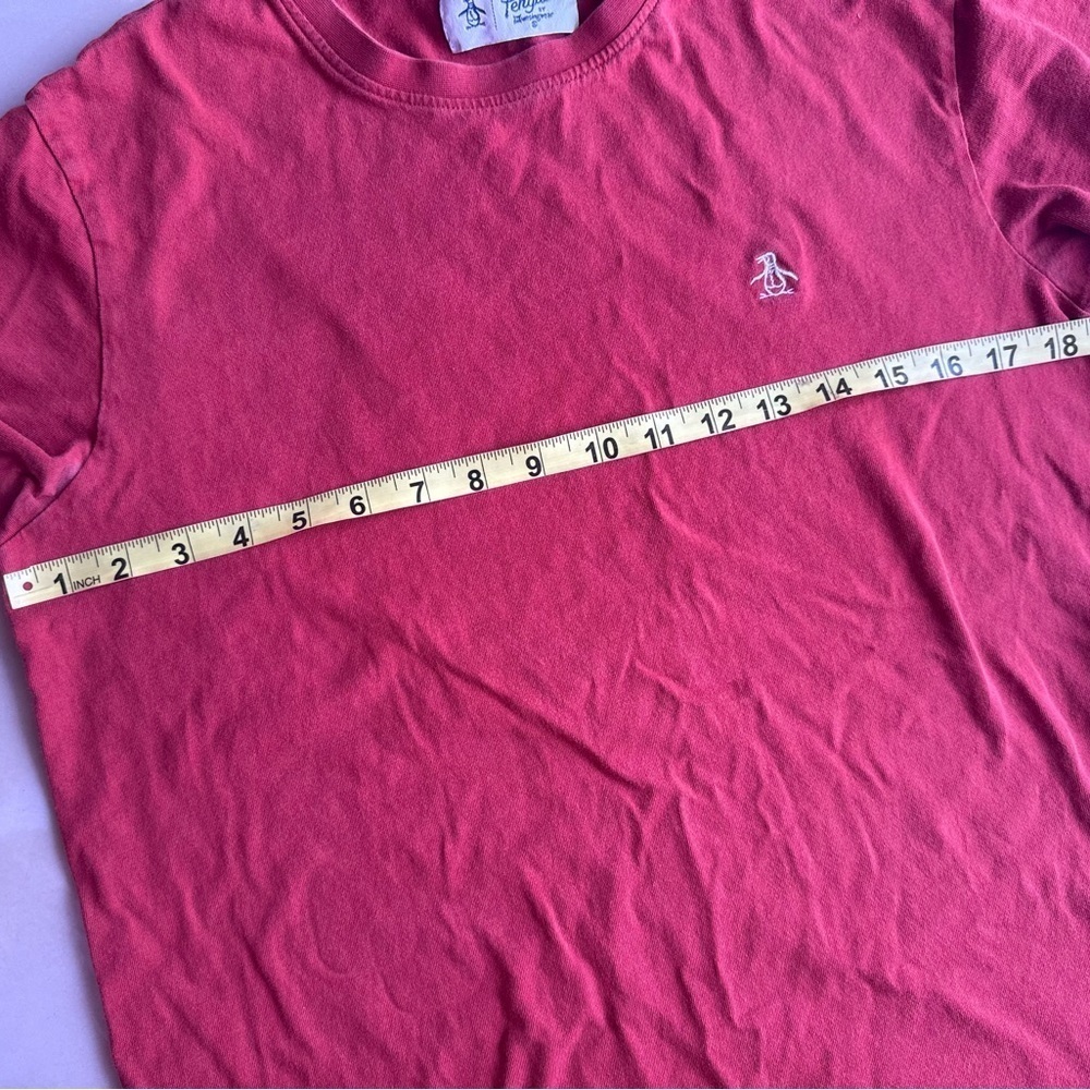 An Original Penguin T Shirt Mens Large Maroon Stretch Casual Short Sleeve M - Picture 9 of 14